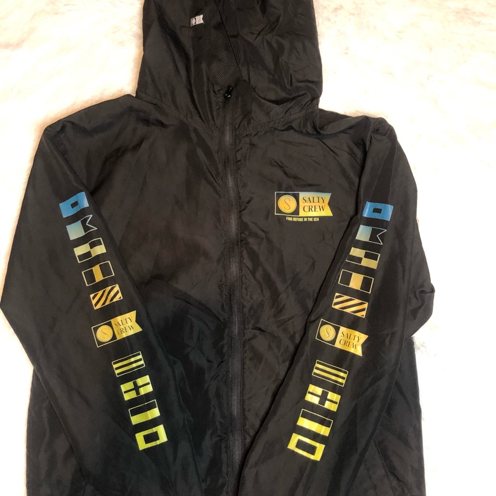 Salty Crew YOUTH XL wind breaker jacket with hood